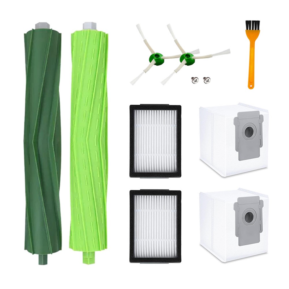 JUNSUNMAY 9Pcs For iRobot Roomba i3 / i4 / i6 / i7 / i8 / E5 / E6 Main Brush Side Brush Filter Vacuum Bag Set — product view 1