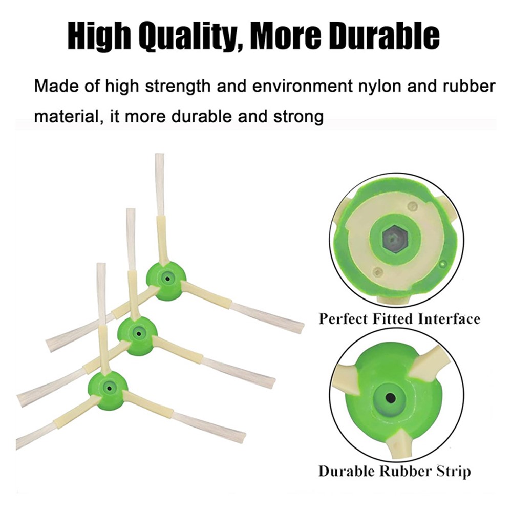 JUNSUNMAY 9Pcs For iRobot Roomba i3 / i4 / i6 / i7 / i8 / E5 / E6 Main Brush Side Brush Filter Vacuum Bag Set — product view 4