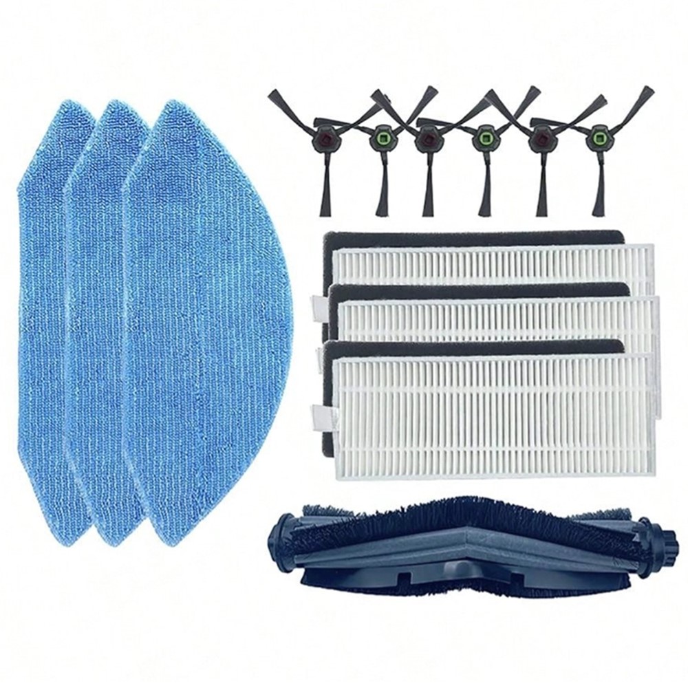 13Pcs Main Brush Set for Ecovacs Deebot U2 / U2 DGN22 Vacuum Cleaner Replacement Parts with Filters, Side Brush, Mop — product view 1