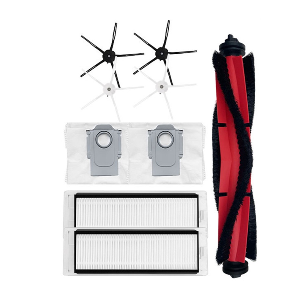 Cleaning Tool Kit Robot Vacuum Cleaner 2 Filters+4 Side Brushes+Roller Brush+2 Dust Bags for Roborock Q5 — product view 1